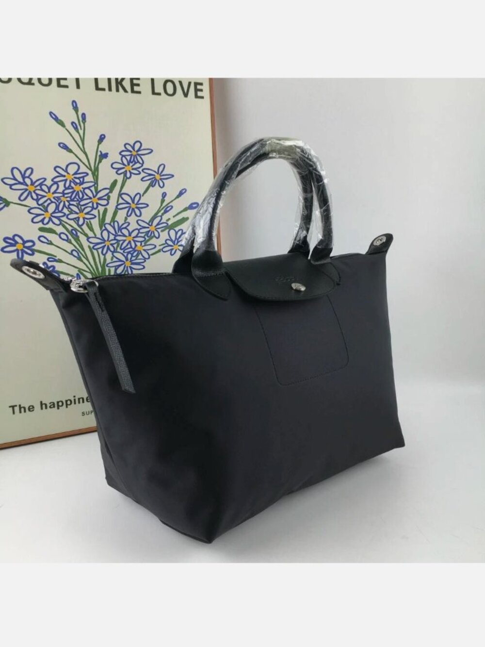 New LC Neo M Black Shoulder Tote Bag